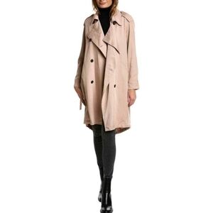 All Saints Lia Mac Trench Coat in Dusty Quartz Size XS